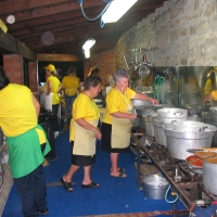 Cucine sotto la vecchia fonte - prime edizioni Sagra della Ranocchia